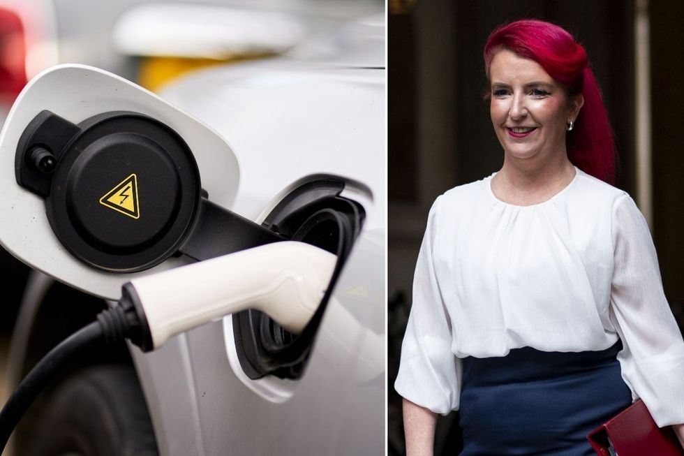Electric car charger and former Transport Secretary Louise Haigh
