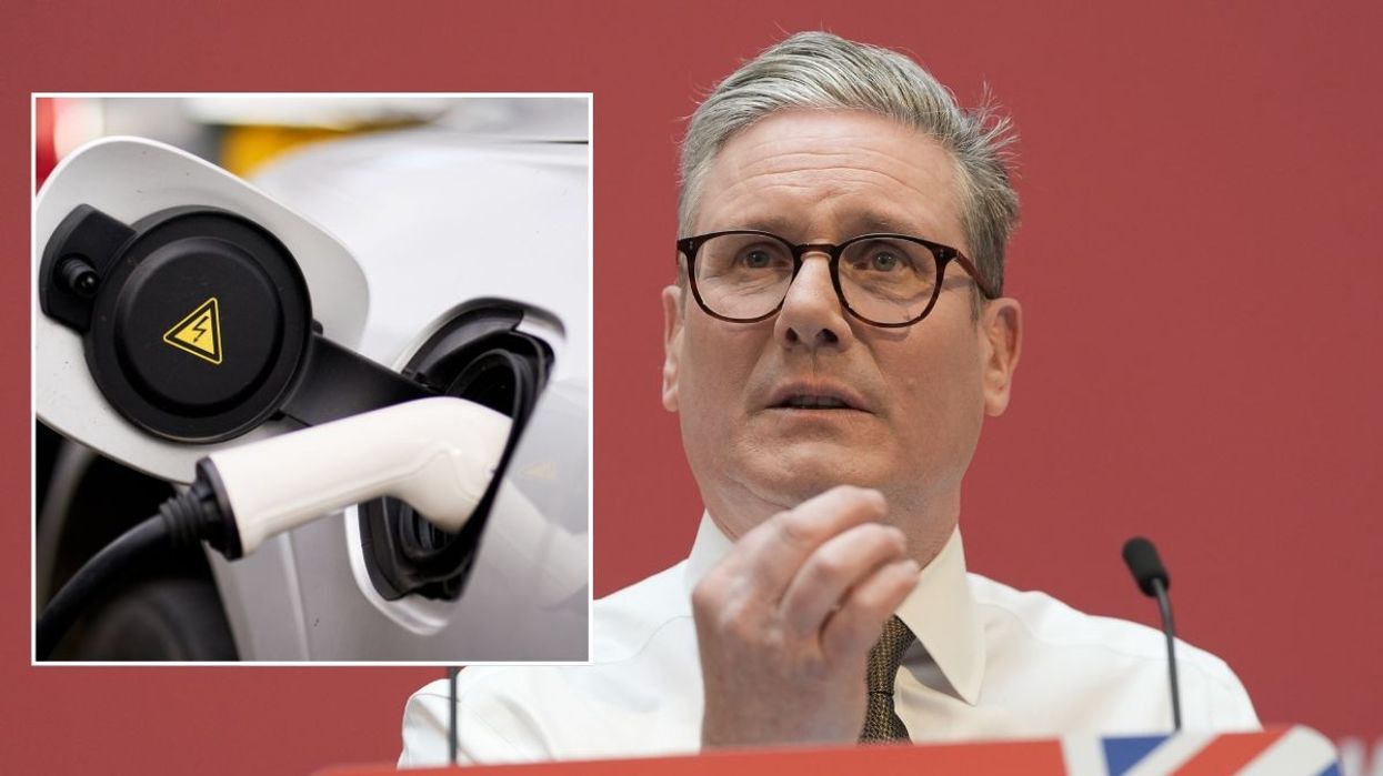 Electric car charger and Keir Starmer