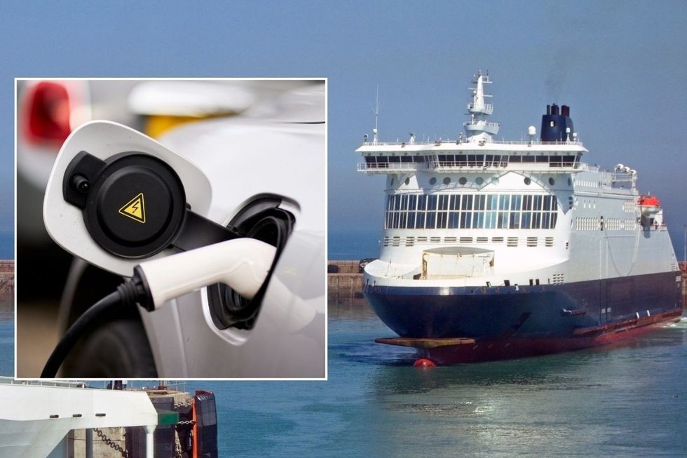 Electric car charging and a ferry