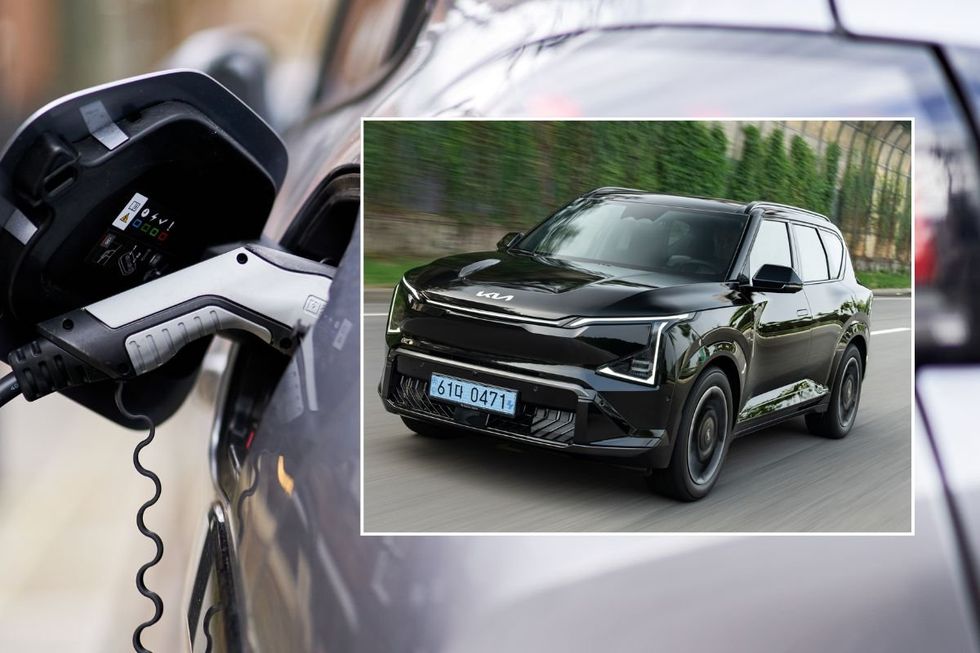 Electric car charging and a Kia EV5