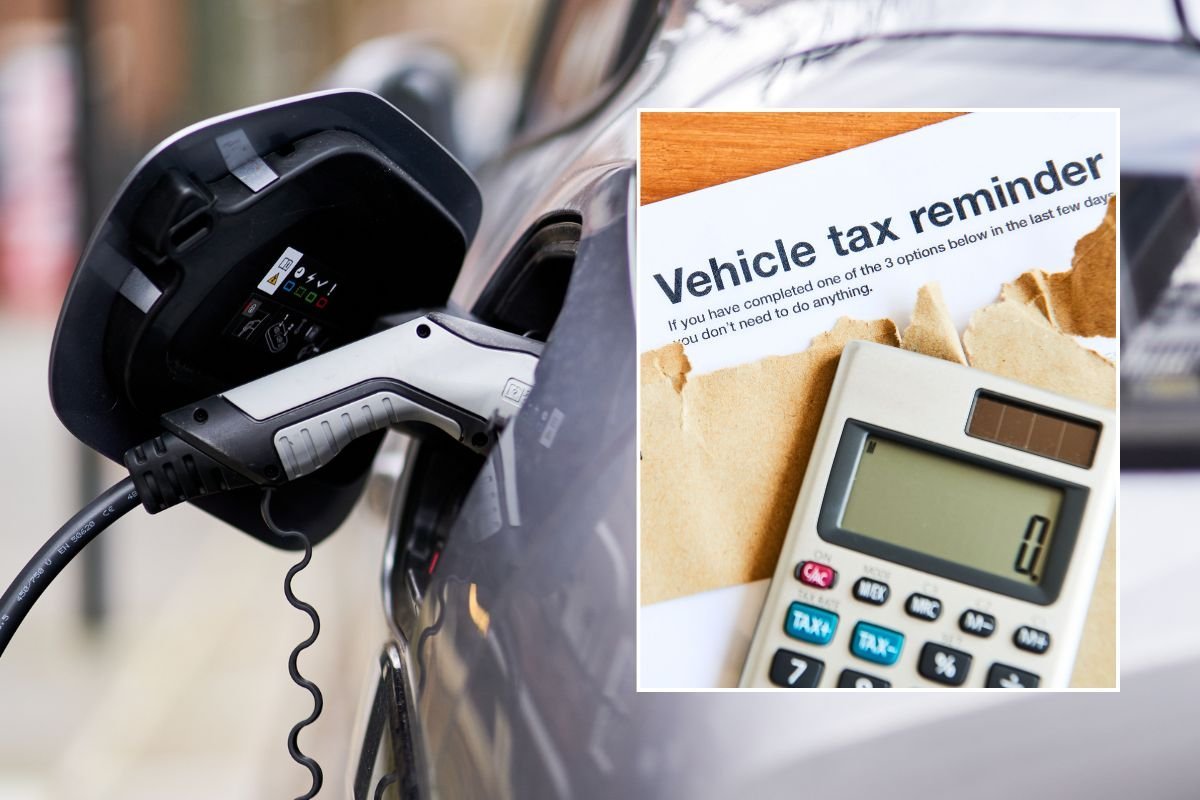 Electric car charging and a vehicle tax reminder letter
