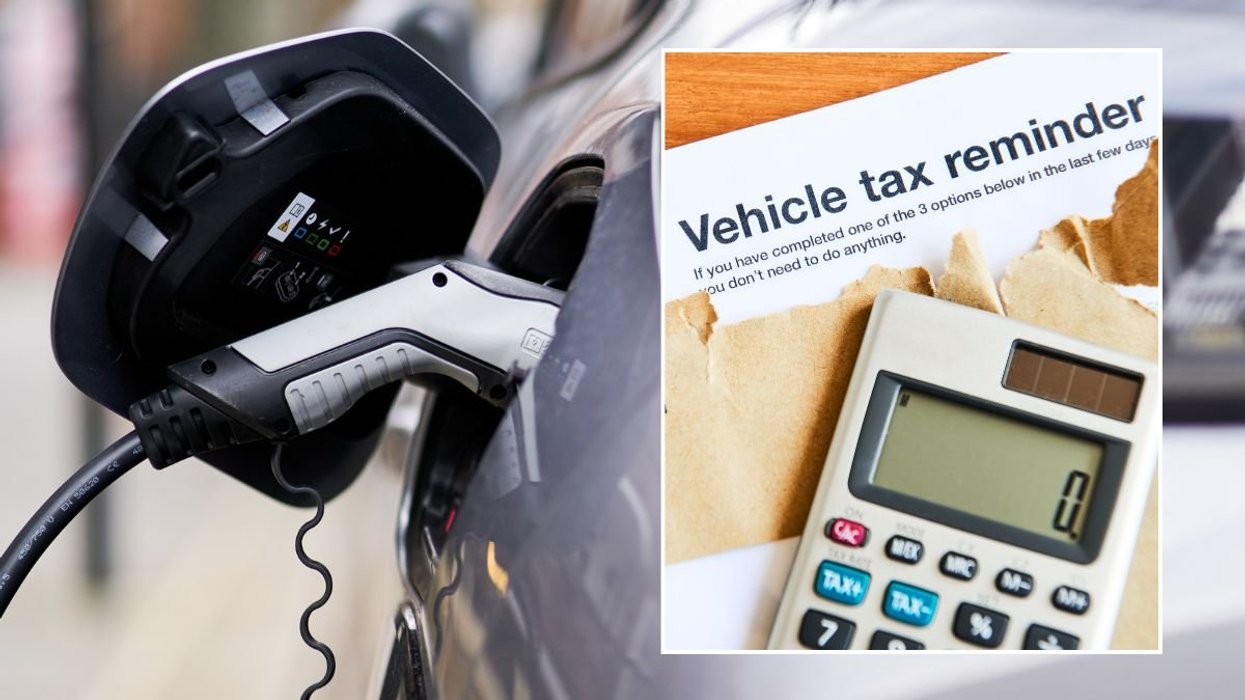 Electric car charging and a vehicle tax reminder letter