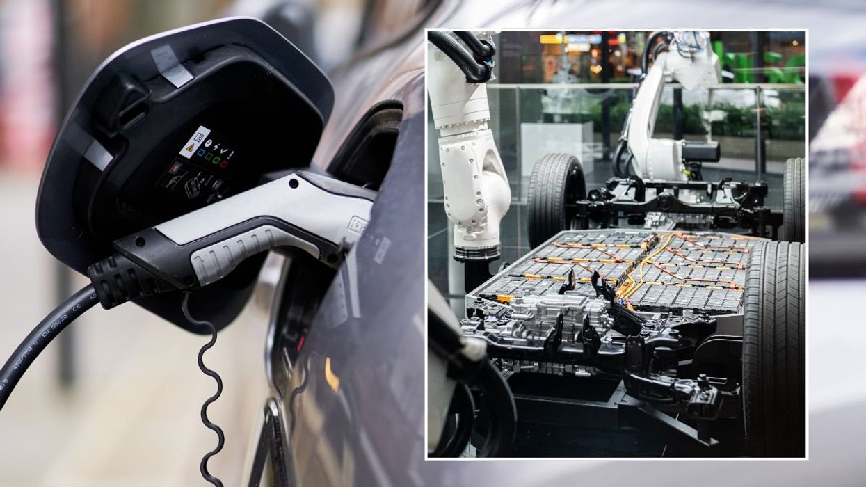 Electric car charging and an electric car battery