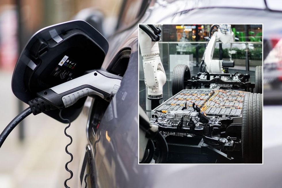 Electric car charging and an electric car battery