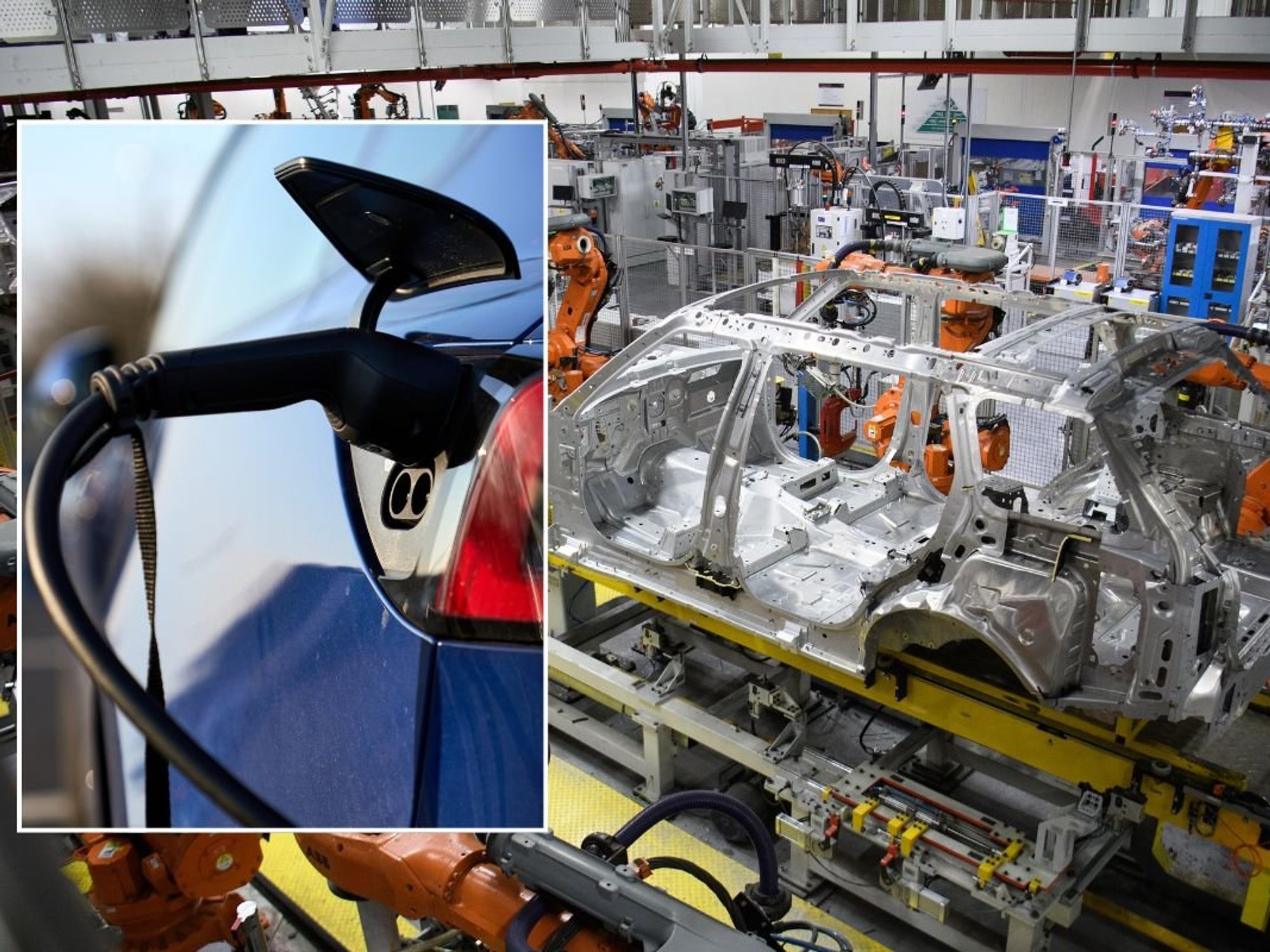 Electric car charging and car production