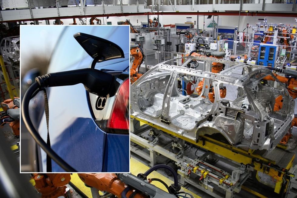 Electric car charging and car production