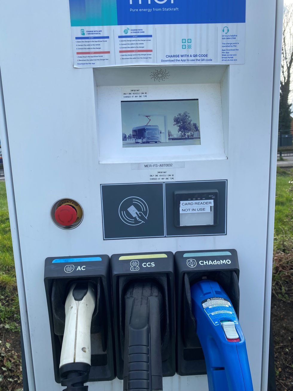 Electric car charging station