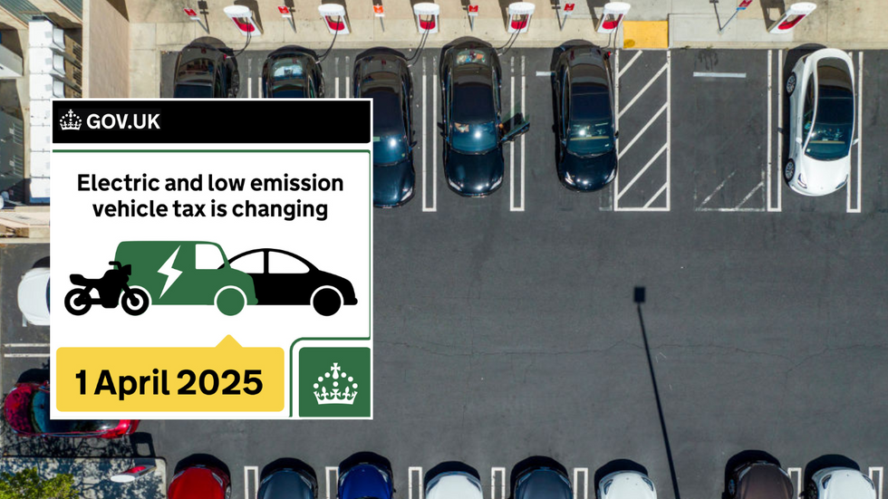 Electric car tax warning and EV car park