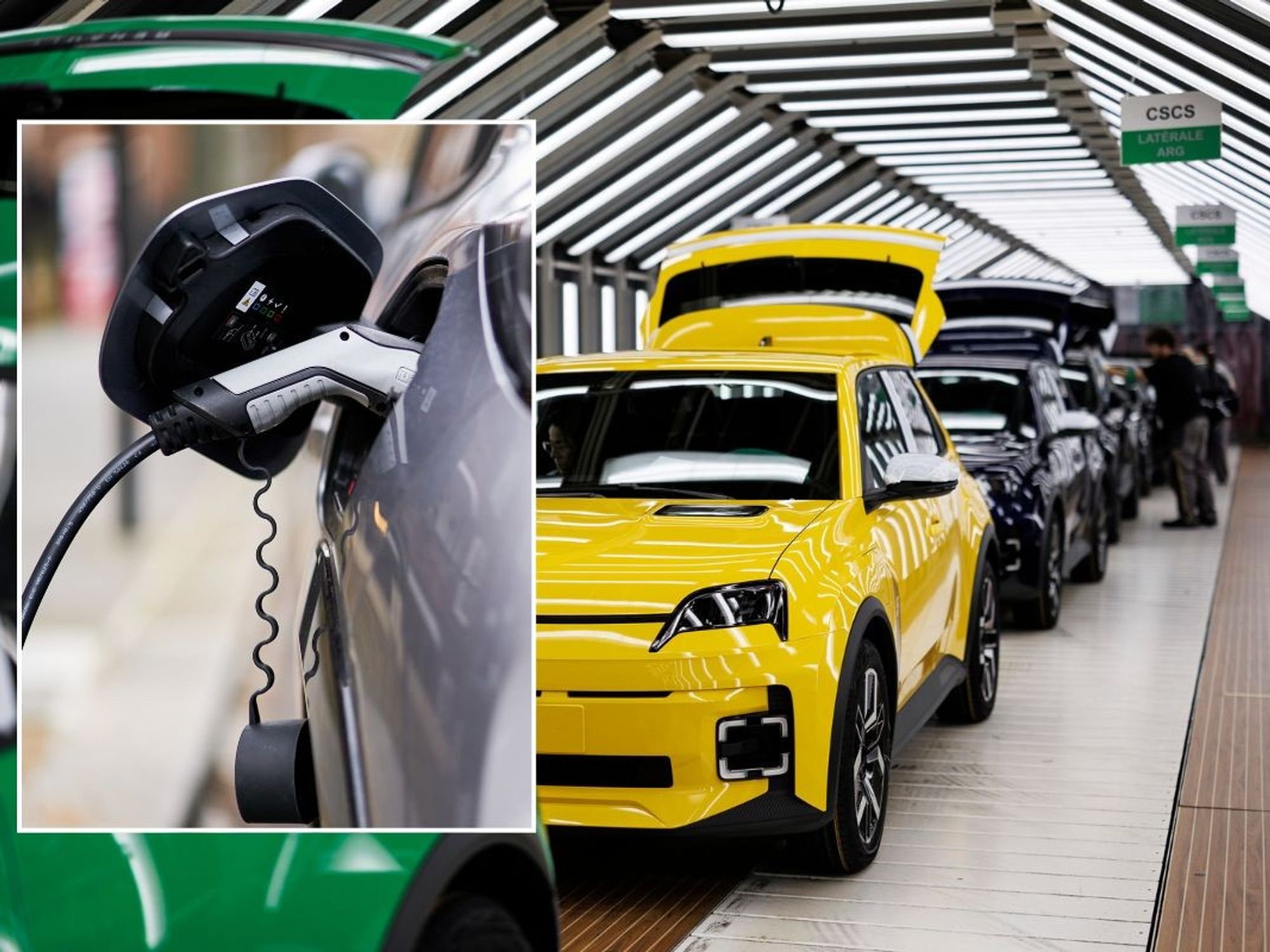 Electric cars and a Renault 5 production line