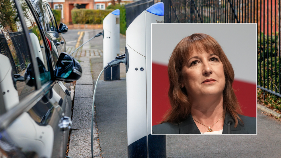 Electric cars charging and Rachel Reeves