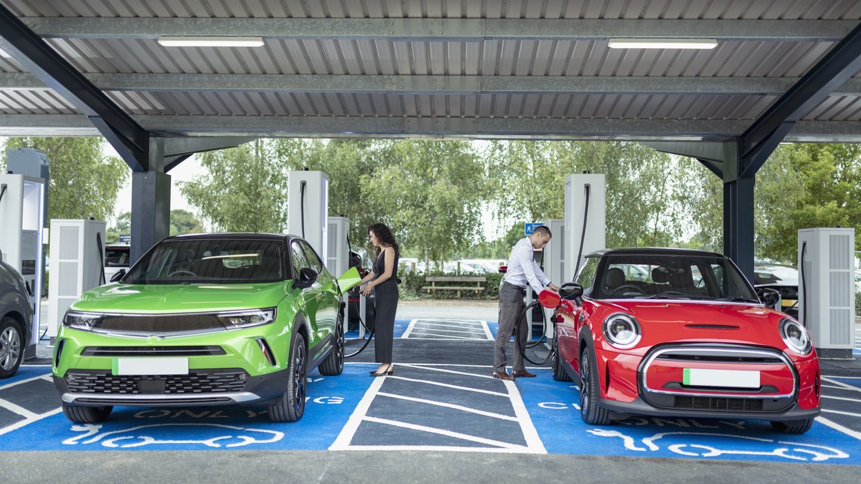 Electric cars charging