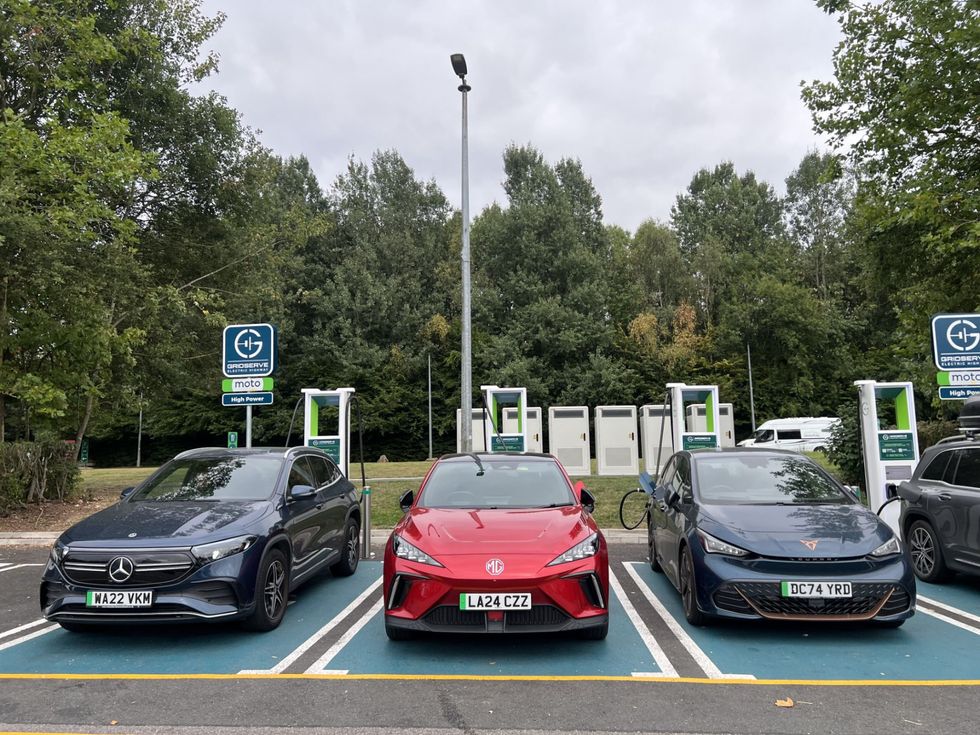 Electric cars charging