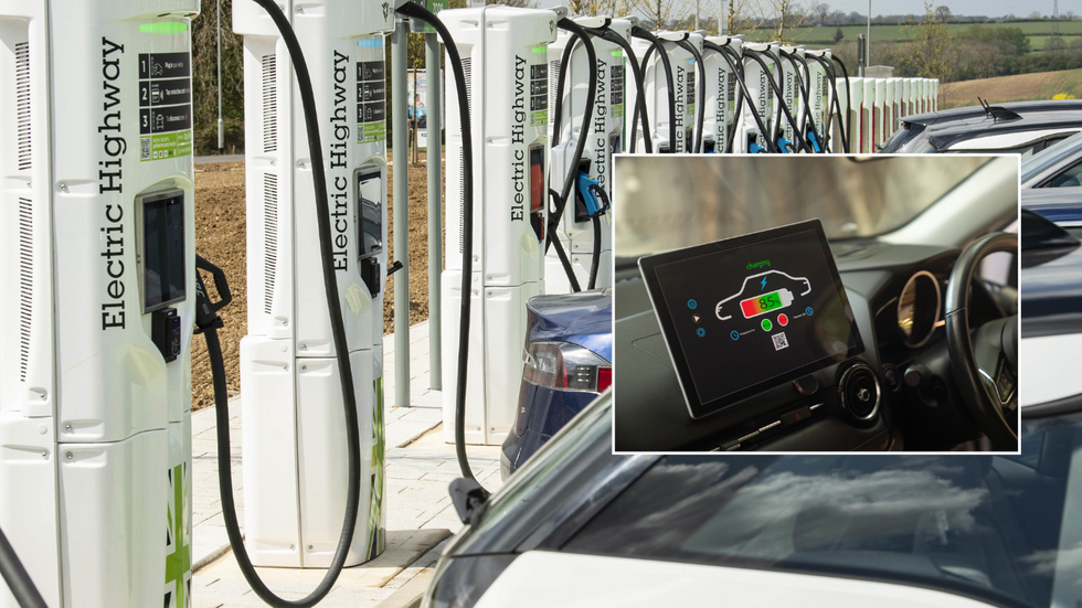 Electric charging station and battery in car