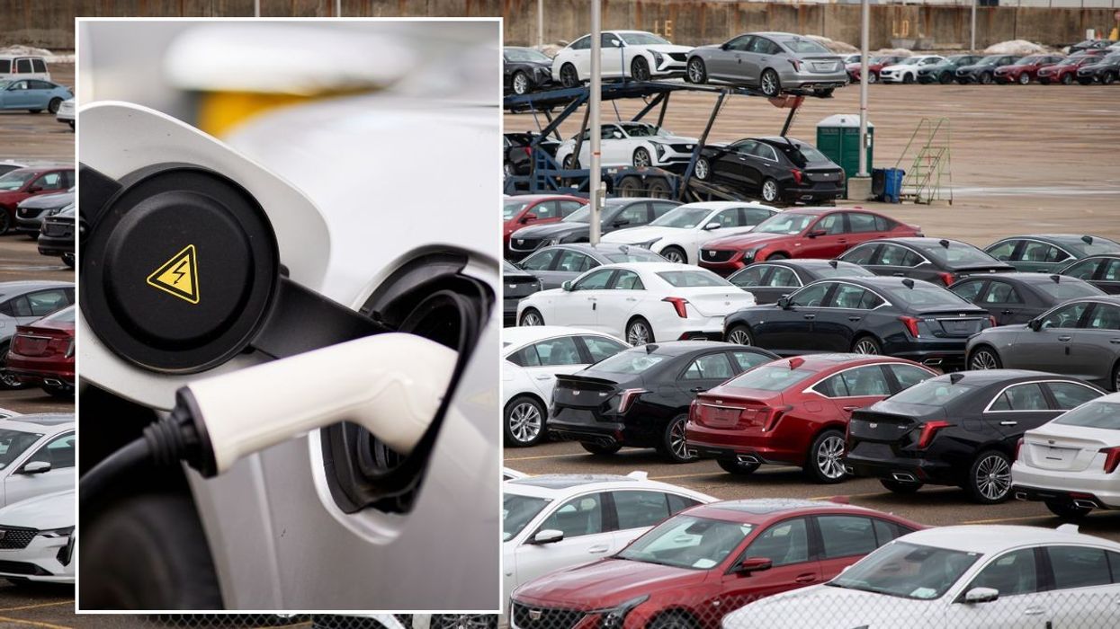 Electric vehicle charger and a General Motors production facility