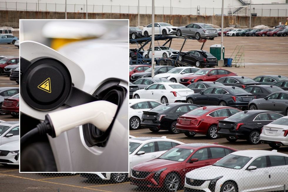 Electric vehicle charger and a General Motors production facility