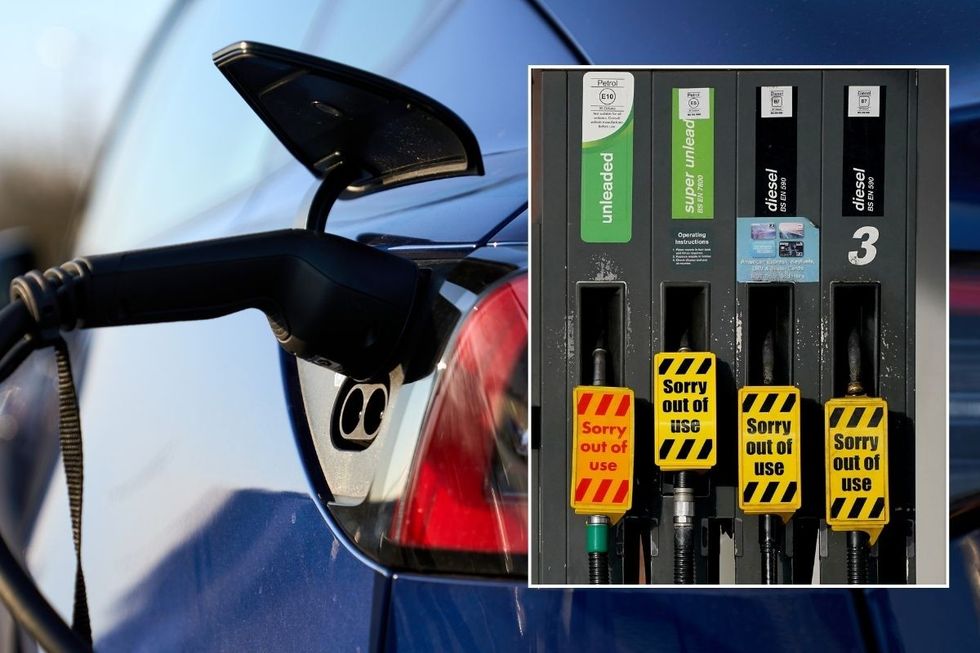 Electric vehicle charger and broken fuel pumps