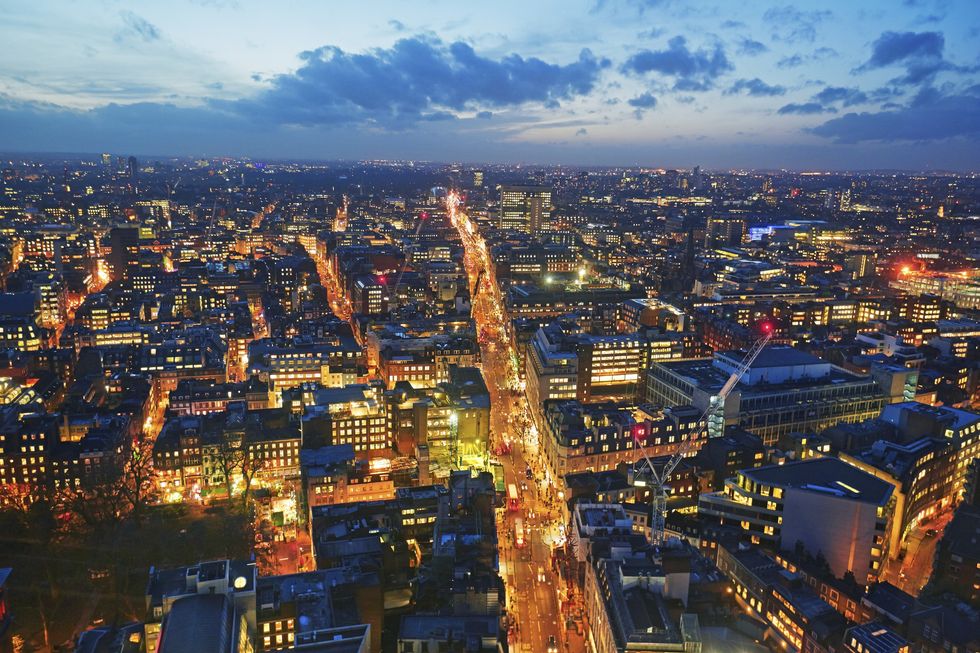 Elevated view of Oxford Street
