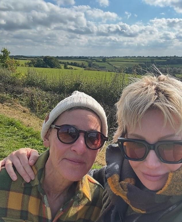 Ellen and Portia in the countryside