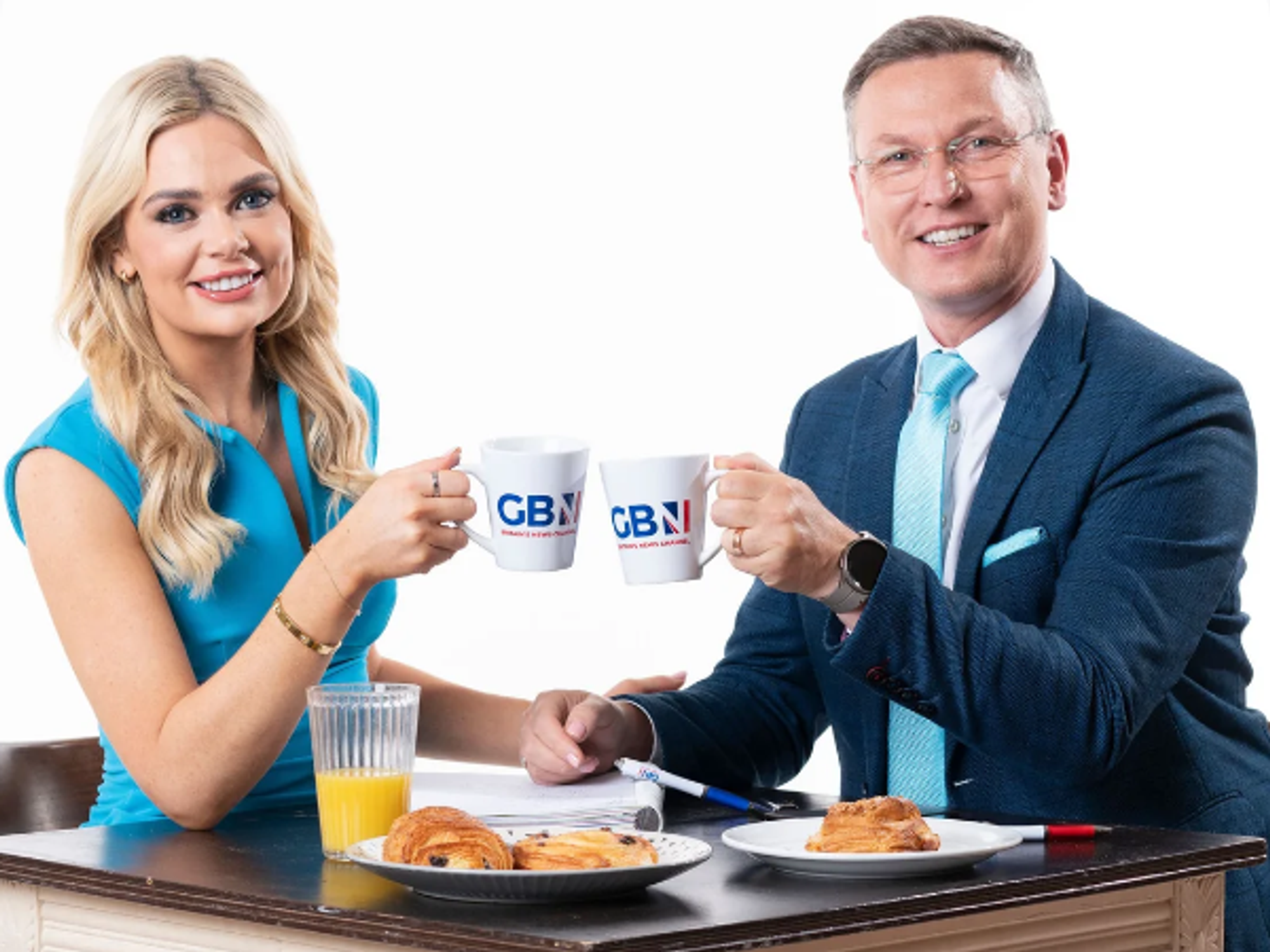ellie costello and stephen dixon using the GBN Studio Mug