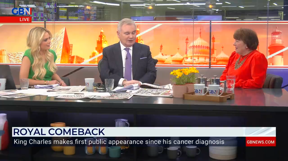 Ellie Costello, Eamonn Holmes and Angela Levin