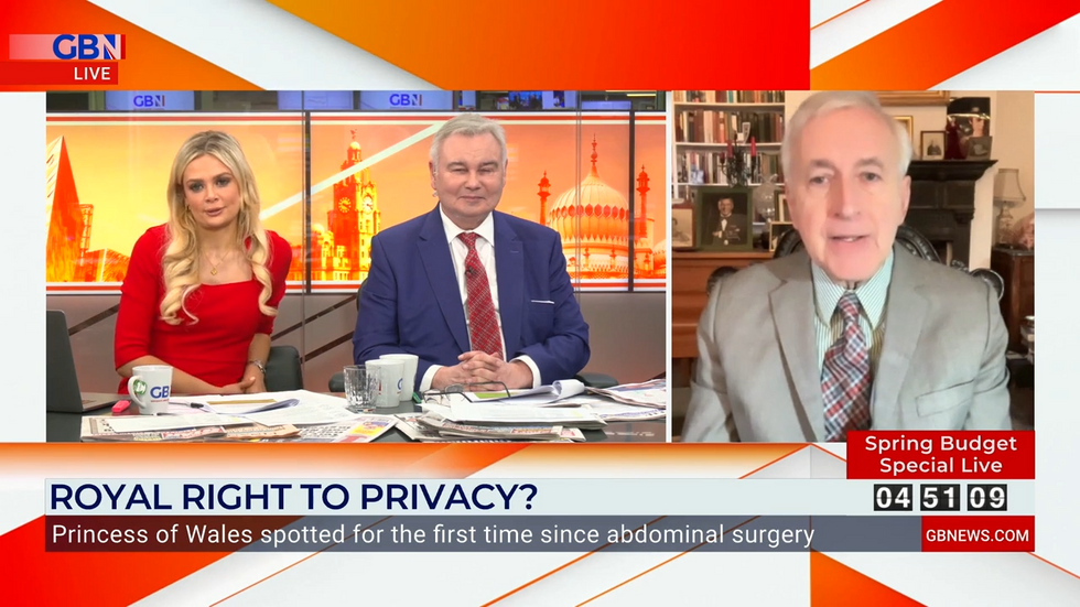 Ellie Costello, Eamonn Holmes and Hugo Vickers