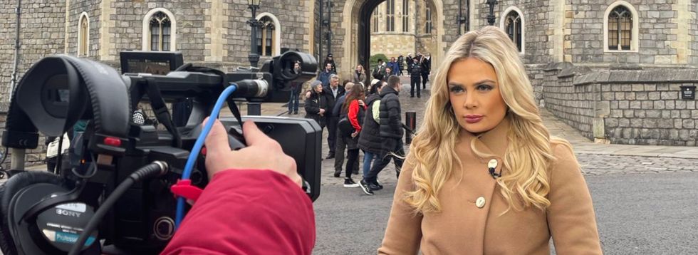 Ellie was confronted by her stalker as she covered The Queen's funeral