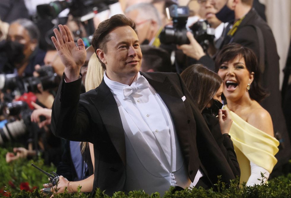 Elon Musk also hit the red carpet in New York after he agreed a fee for the purchase of Twitter.