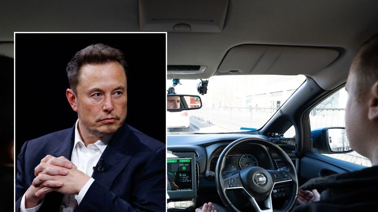 Elon Musk and a self-driving car