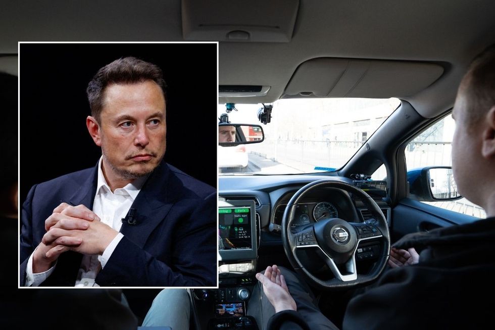 Elon Musk and a self-driving car