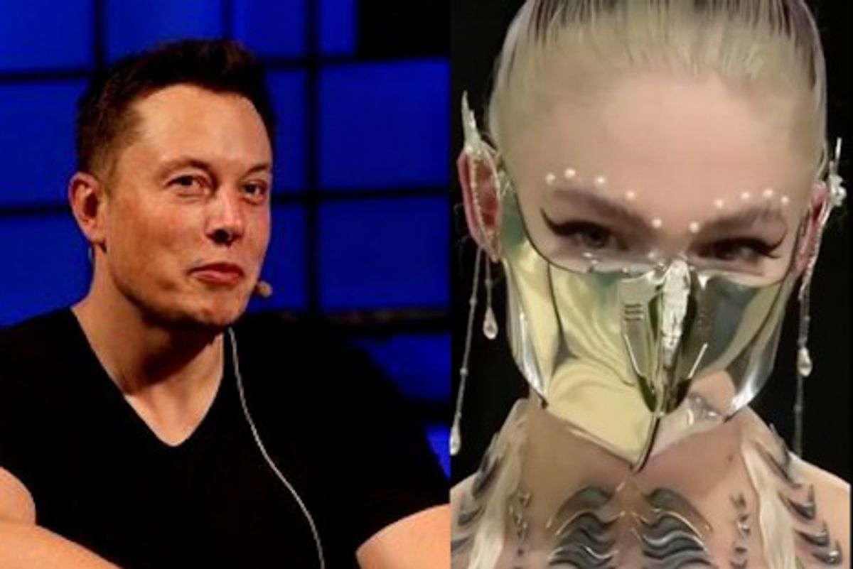 Elon Musk and Canadian musician Grimes 