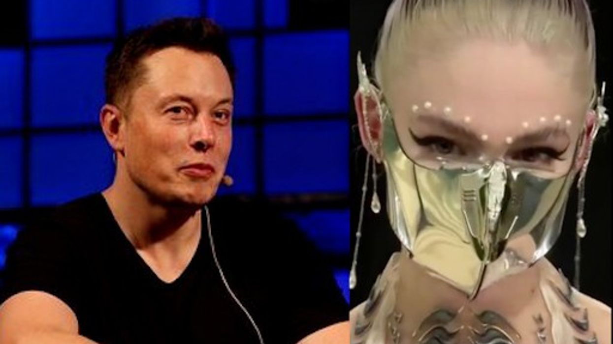 Elon Musk and Canadian musician Grimes