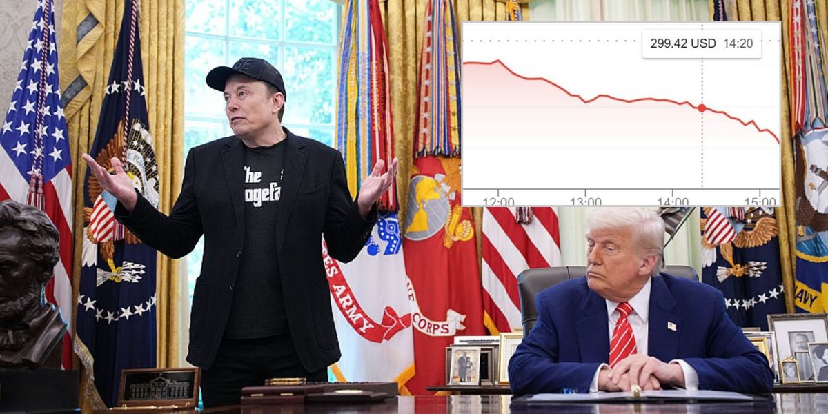 NextImg:Economy alert: Tesla stock PLUMMETS as Donald Trump-Elon Musk fallout heats up