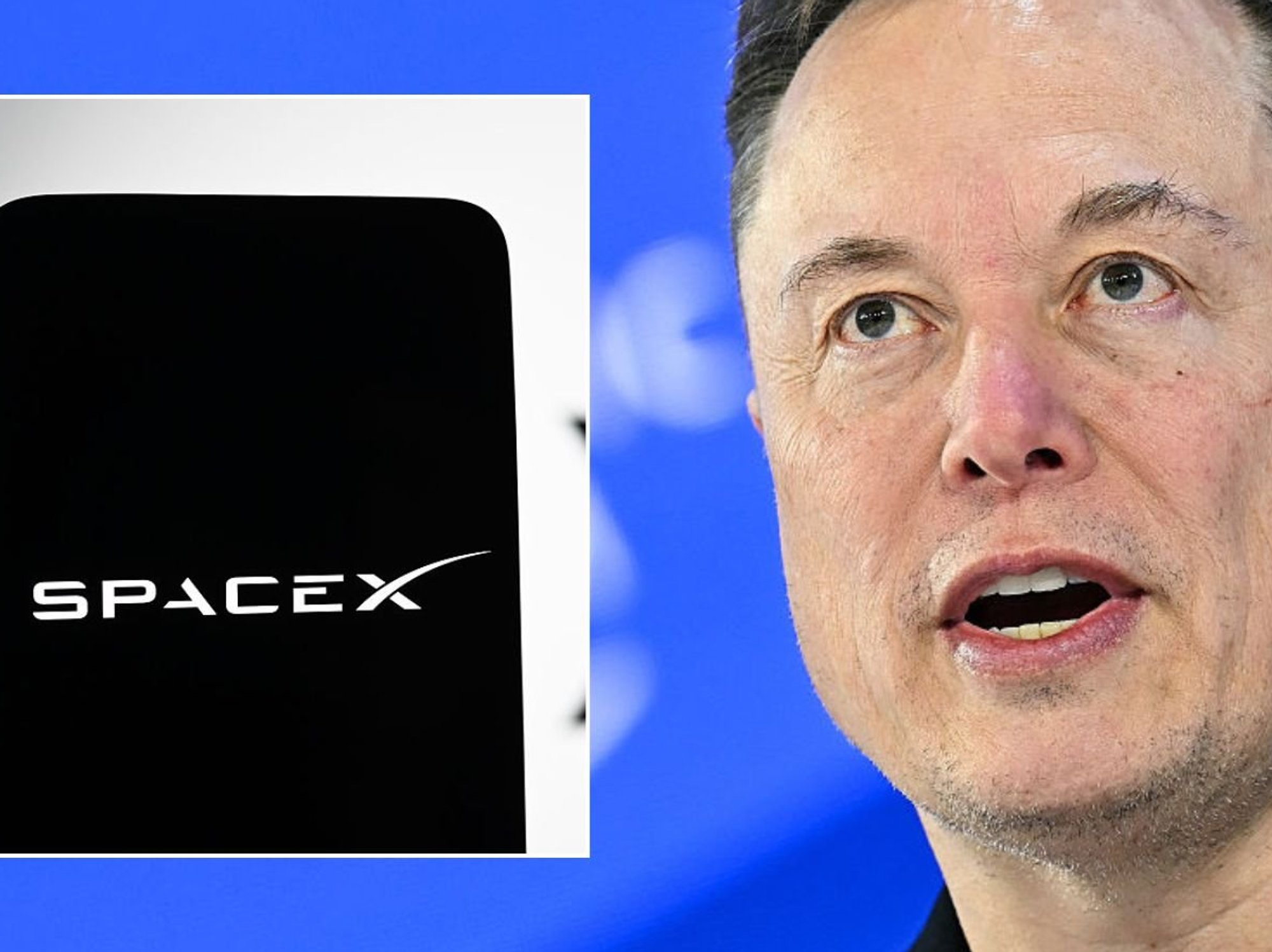 Elon Musk and SpaceX logo