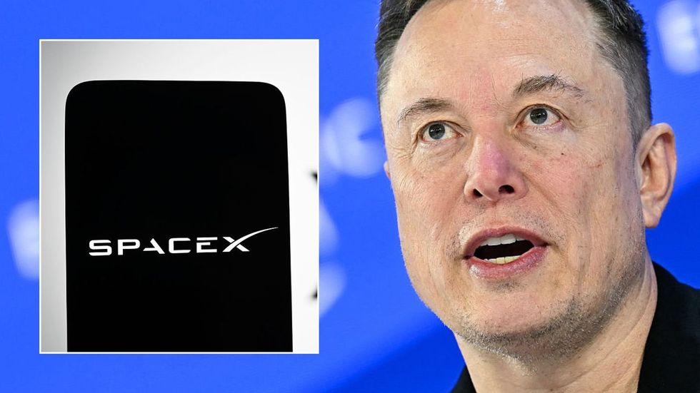 Elon Musk and SpaceX logo