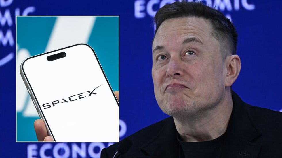Elon Musk and SpaceX logo
