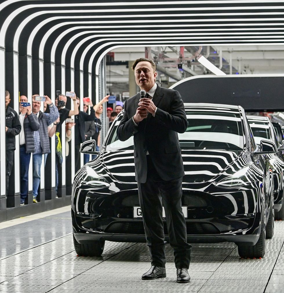 Elon Musk at the Berlin Tesla Factory