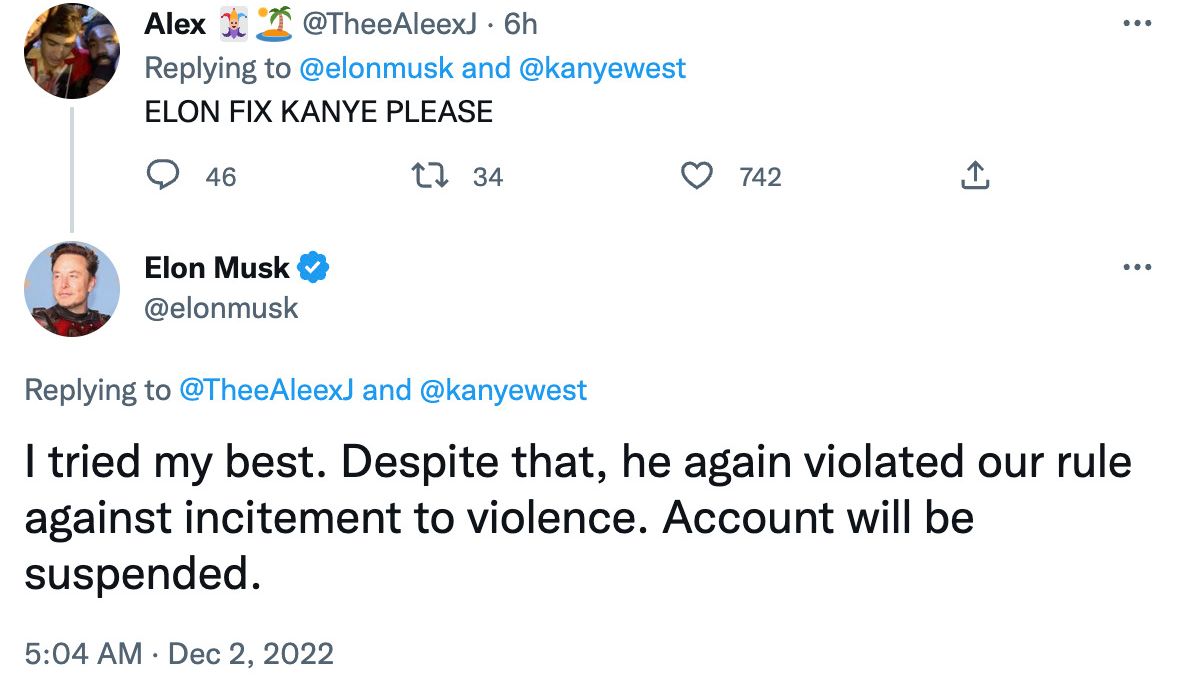 Elon Musk responded to a Twitter user