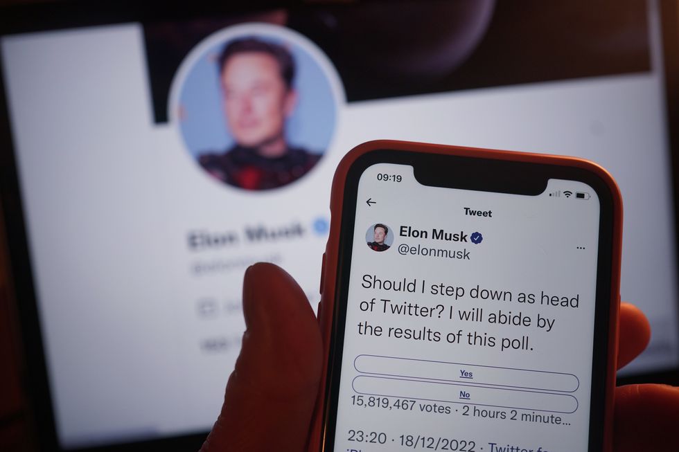 Elon Musk says he will "abide by the results" of a Twitter poll asking if he should step down