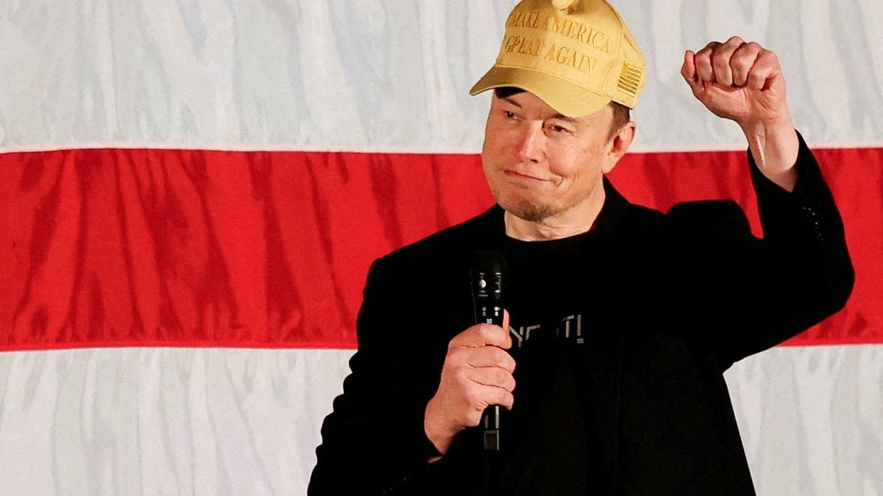 Elon Musk speaks about voting during an AmericaPAC Town Hall, in Folsom