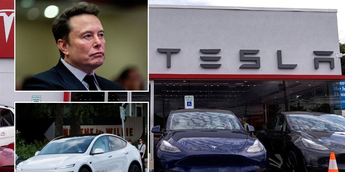 NextImg:Elon Musk awarded billions despite Tesla's global sales diving as drivers lose faith in electric brand