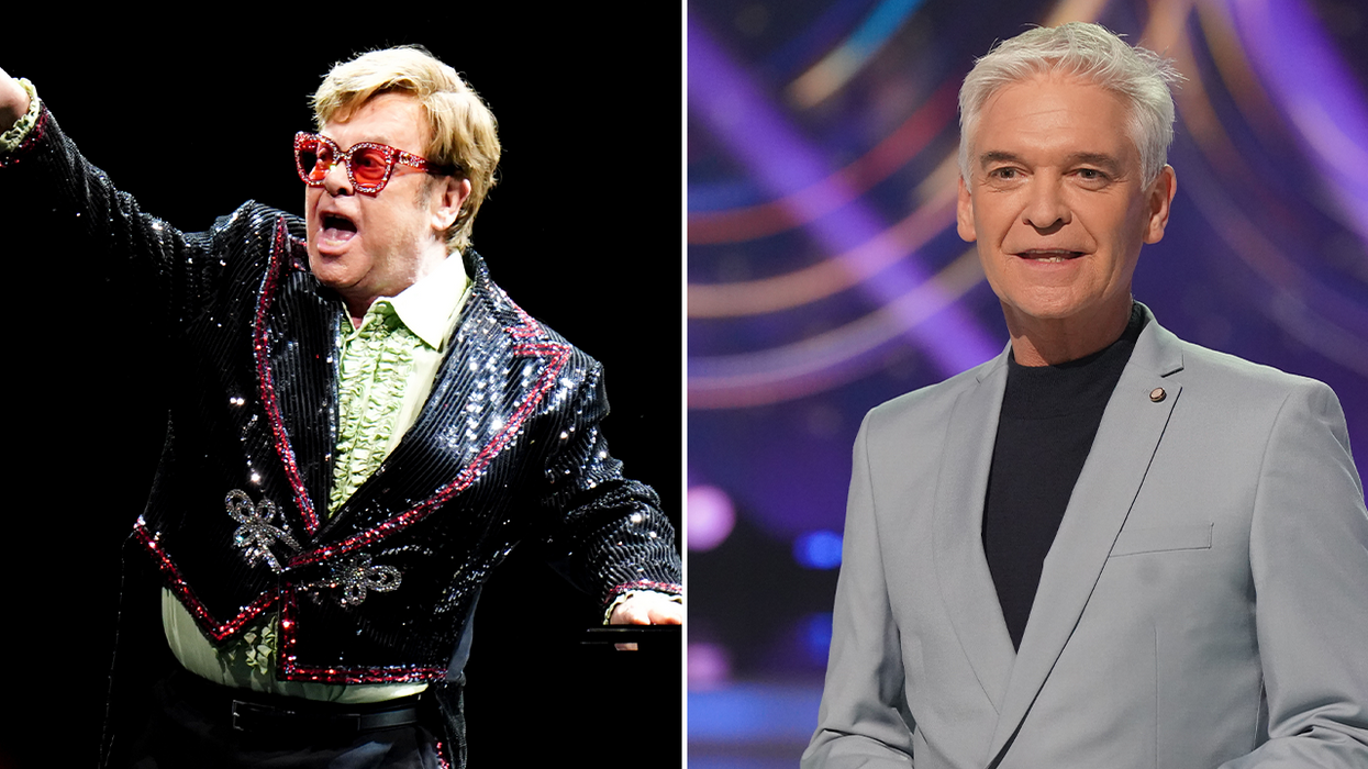 Elton John (left) and Phillip Schofield (right)