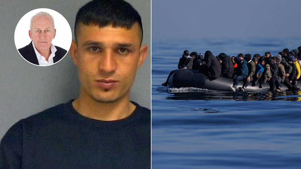 Emal Kochai (left), small boats (right)