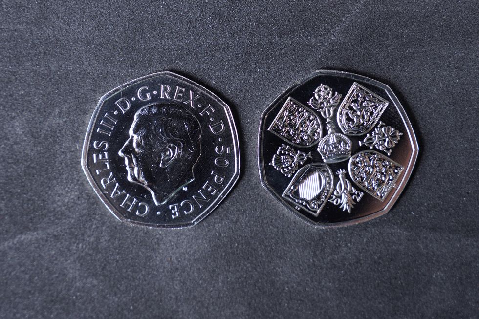 EMBARGOED TO 0001 FRIDAY OCTOBER 28 EDITORIAL USE ONLY The first coins featuring the portrait of King Charles III are struck at the royal Mint in Pontyclun, ahead of them entering circulation from December 28, 2022. Issue date: Friday October 28, 2022.