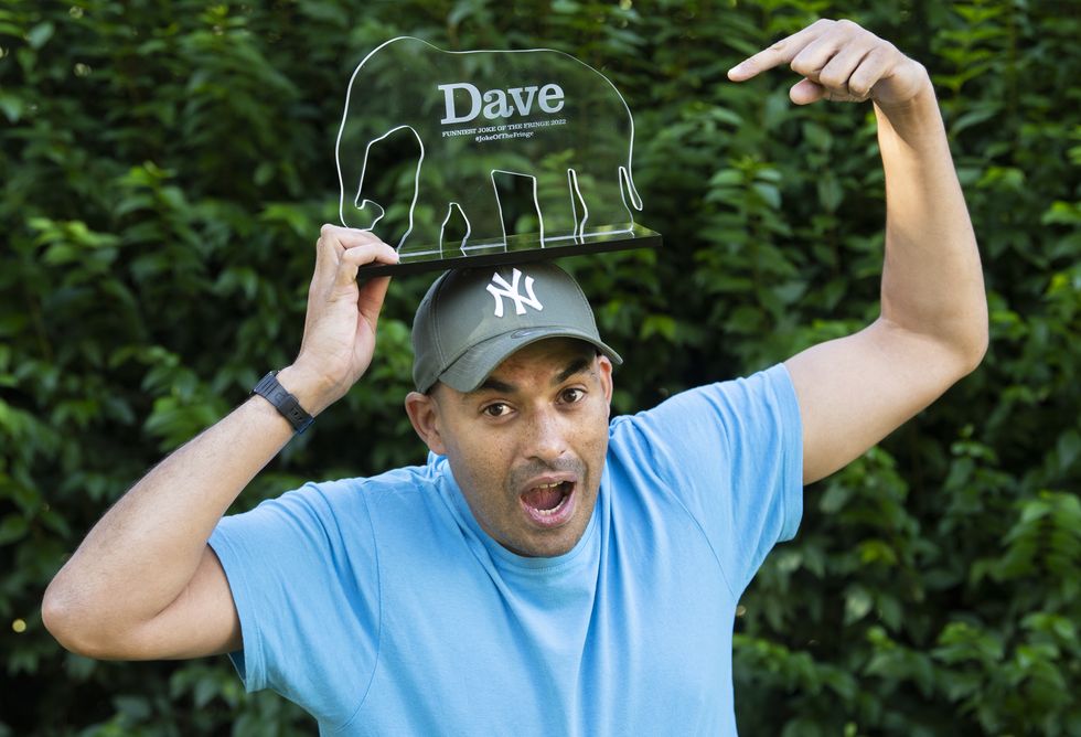 EMBARGOED TO 0001 MONDAY AUGUST 22 Handout photo dated 19/08/22 issued by Dave of comedian Masai Graham winner of the Dave Joke of the Edinburgh Fringe 2022 award for the second time. The award returns for the first time in three years following a Covid hiatus. To see all the top jokes, please visit dave.uktv.co.uk. Issue date: Monday August 22, 2022.
