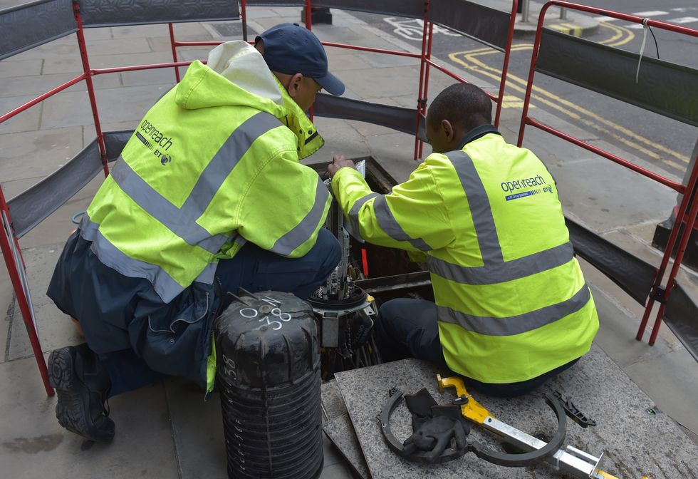 EMBARGOED TO 0001 MONDAY OCTOBER 24 File photo dated 03/10/18 of fibre broadband engineers from Openreach, the infrastructure arm of BT work on a fibre cable junction in central London as BT and Openreach workers will stage a fresh strike on Monday in a long-running dispute over pay. Members of the Communication Workers Union (CWU), including 999 call handlers, will walk out for 24 hours following a wave of stoppages in recent weeks. CWU general secretary Dave Ward said his members remained determined to continue with the action, adding: %22We're never going to walk away from this.%22 Issue date: Monday October 24, 2022.