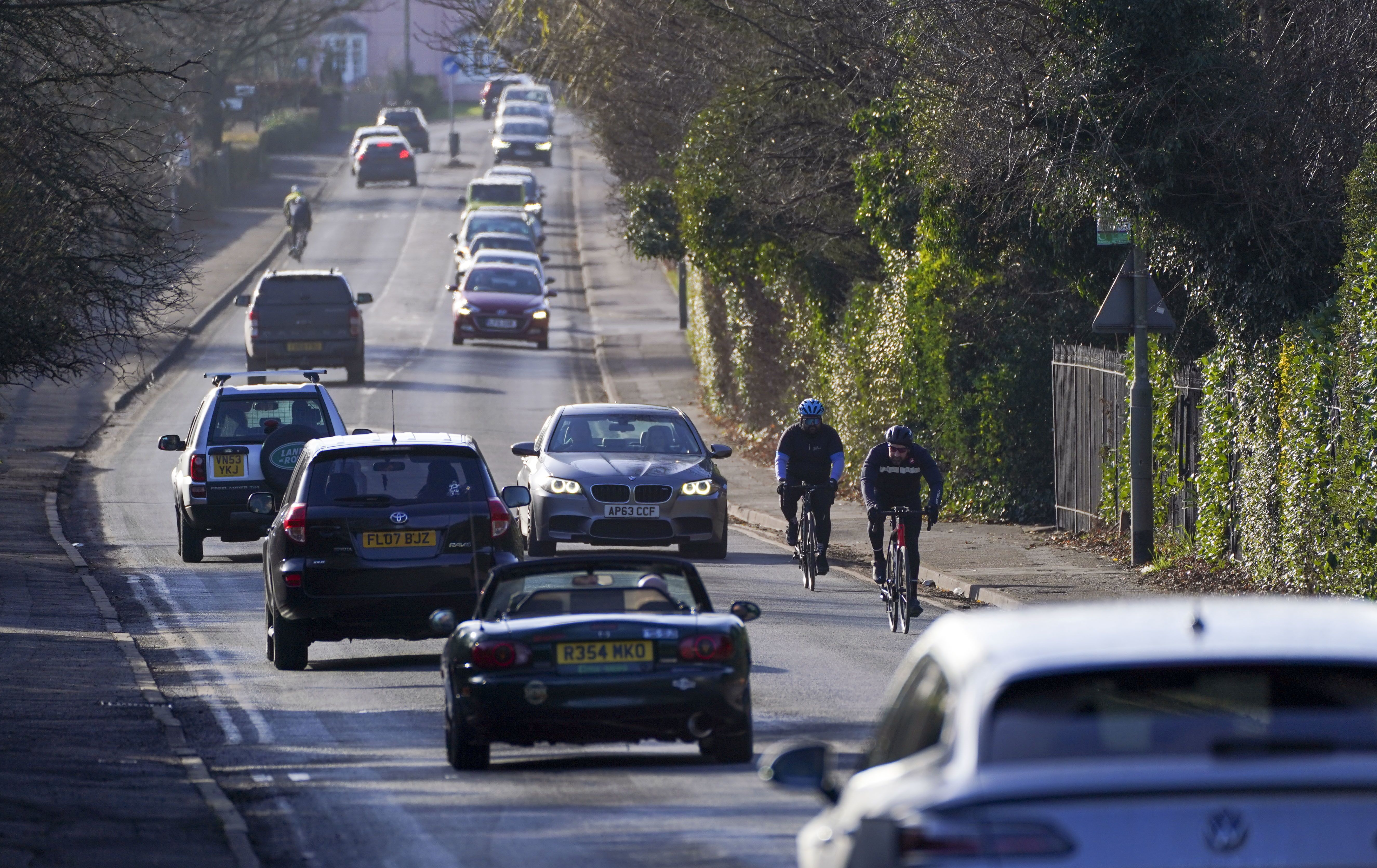 EMBARGOED TO 0001 MONDAY SEPTEMBER 5 File photo dated 30/1/2022 of cyclists riding their bikes in Windsor, Berkshire. Three-fifths of drivers have not read new Highway Code guidance aimed at providing more protection for vulnerable road users, a new survey suggests. Some 61% of respondents to an AA poll of 13,300 motorists said they had not read updates made in January. The Highway Code contains advice and rules for people on Britain's roads. Issue date: Monday September 5, 2022.