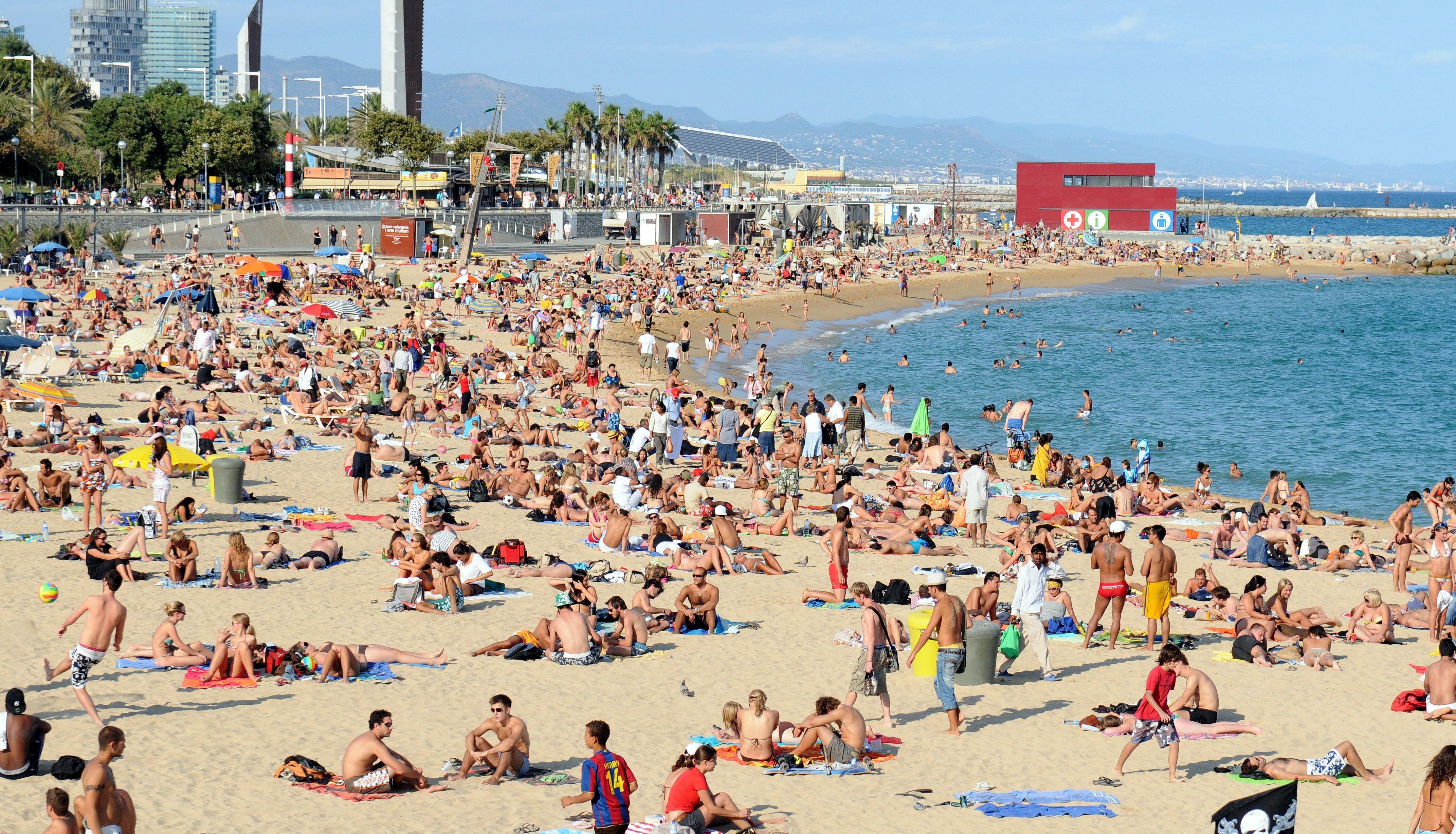 EMBARGOED TO 0001 SATURDAY MAY 28 File photo dated 8/9/2008 of Platja Nova Icarie beach in Barcelona. Spain has topped a ranking of the best value overseas destinations for UK holidaymakers. The Mediterranean country's mainland was given a 92% value rating by past visitors in a survey of more than 2,000 people commissioned by Post Office Travel Money. Issue date: Saturday May 28, 2022.