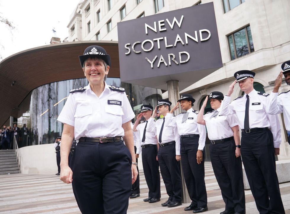 Embargoed to 1700 Friday April 8 Metropolitan Police Commissioner Dame Cressida Dick leaving Scotland Yard in London, ahead of her last day as chief of the Met on April 10. Picture date: Friday April 8, 2022.