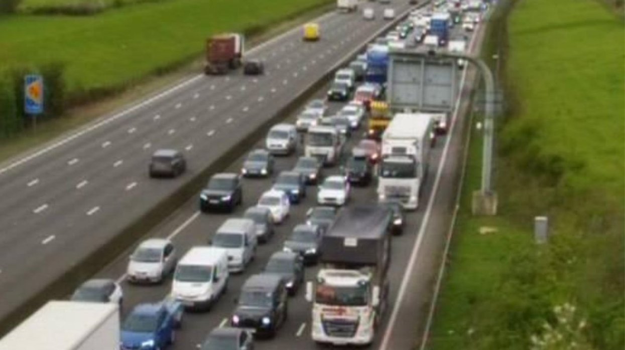 Emergency resurfacing is taking place on the M25 this morning