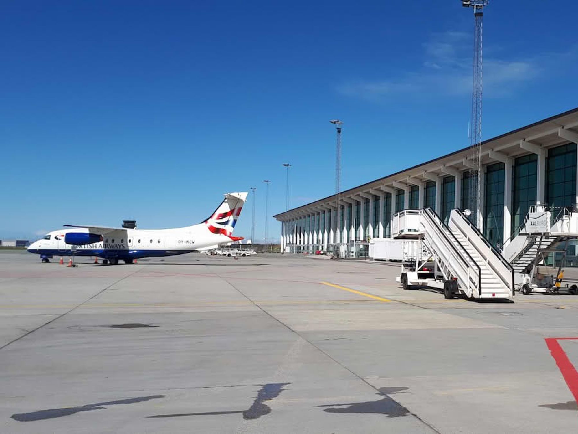Emergency services are in attendance at the Danish Airport